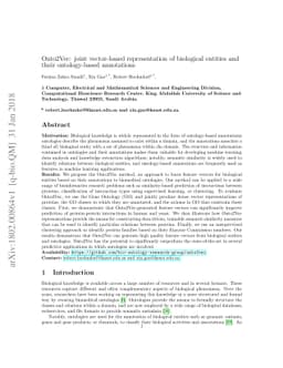 Onto2Vec: joint vector-based representation of biological entities and
  their ontology-based annotations
