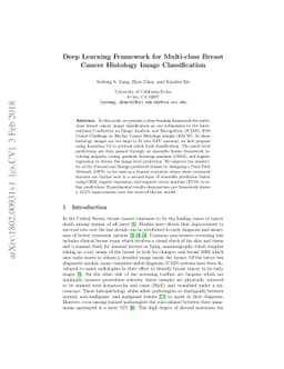 Deep Learning Framework for Multi-class Breast Cancer Histology Image
  Classification