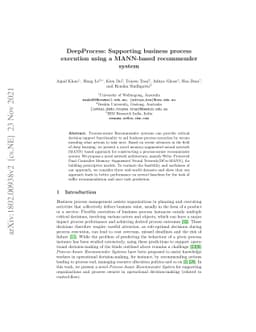 DeepProcess: Supporting business process execution using a MANN-based
  recommender system