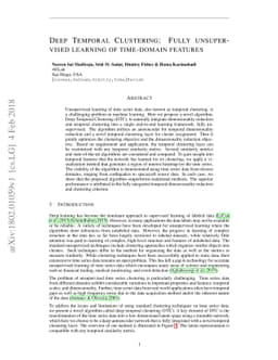 Deep Temporal Clustering : Fully Unsupervised Learning of Time-Domain
  Features