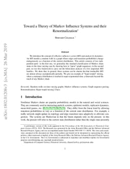 Toward a Theory of Markov Influence Systems and their Renormalization
