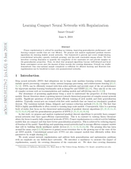 Learning Compact Neural Networks with Regularization