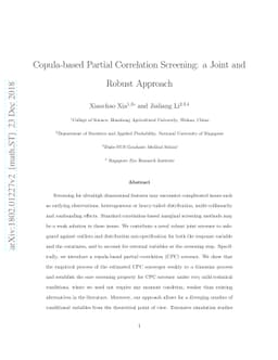 Copula-based Partial Correlation Screening: a Joint and Robust Approach
