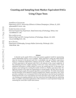Counting and Sampling from Markov Equivalent DAGs Using Clique Trees