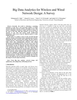 Big Data Analytics for Wireless and Wired Network Design: A Survey
