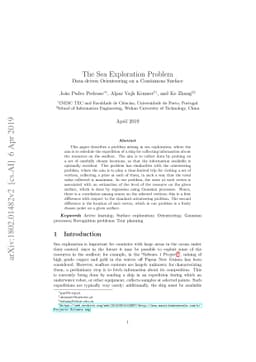 The Sea Exploration Problem: Data-driven Orienteering on a Continuous
  Surface