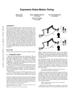 Expressive Robot Motion Timing