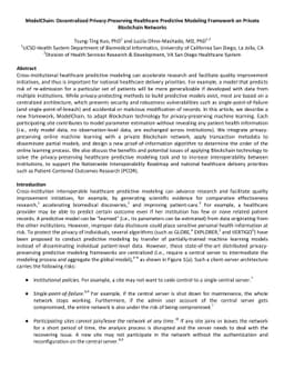 ModelChain: Decentralized Privacy-Preserving Healthcare Predictive
  Modeling Framework on Private Blockchain Networks