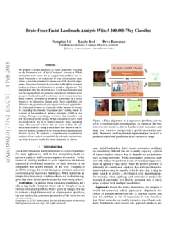 Brute-Force Facial Landmark Analysis With A 140,000-Way Classifier
