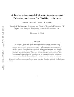 A hierarchical model of non-homogeneous Poisson processes for Twitter
  retweets