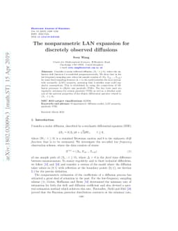 The nonparametric LAN expansion for discretely observed diffusions