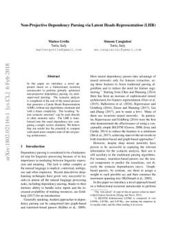Non-Projective Dependency Parsing via Latent Heads Representation (LHR)