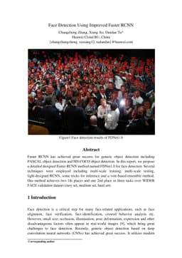 Face Detection Using Improved Faster RCNN