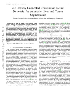 2D-Densely Connected Convolution Neural Networks for automatic Liver and
  Tumor Segmentation