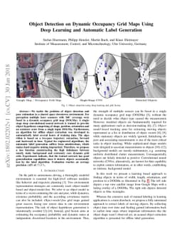 Object Detection on Dynamic Occupancy Grid Maps Using Deep Learning and
  Automatic Label Generation