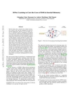 IONet: Learning to Cure the Curse of Drift in Inertial Odometry