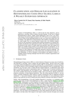 Classification and Disease Localization in Histopathology Using Only
  Global Labels: A Weakly-Supervised Approach