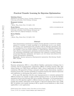 Practical Transfer Learning for Bayesian Optimization