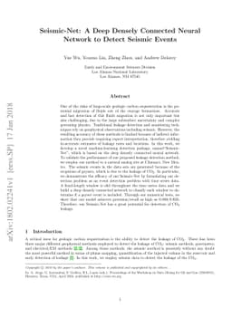 Seismic-Net: A Deep Densely Connected Neural Network to Detect Seismic
  Events