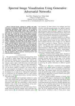 Spectral Image Visualization Using Generative Adversarial Networks