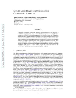 Multi-View Bayesian Correlated Component Analysis