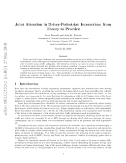 Joint Attention in Driver-Pedestrian Interaction: from Theory to
  Practice
