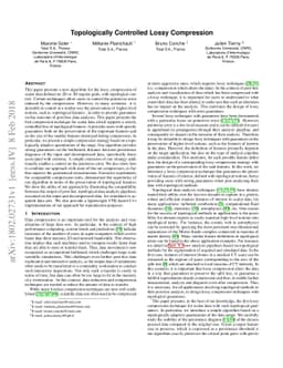 Topologically Controlled Lossy Compression