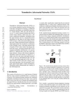 Transductive Adversarial Networks (TAN)