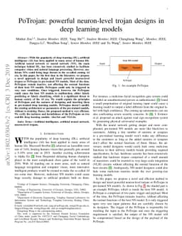PoTrojan: powerful neural-level trojan designs in deep learning models