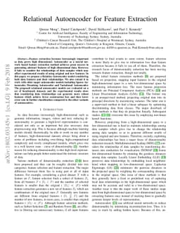 Relational Autoencoder for Feature Extraction