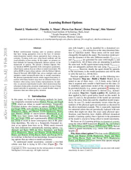 Learning Robust Options
