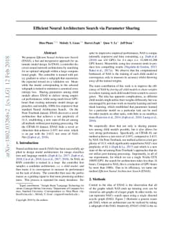 Efficient Neural Architecture Search via Parameter Sharing