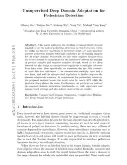 Unsupervised Deep Domain Adaptation for Pedestrian Detection