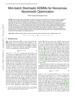 Mini-Batch Stochastic ADMMs for Nonconvex Nonsmooth Optimization