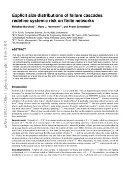 Explicit size distributions of failure cascades redefine systemic risk
  on finite networks