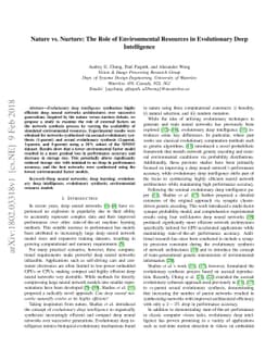 Nature vs. Nurture: The Role of Environmental Resources in Evolutionary
  Deep Intelligence