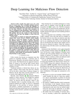 Deep Learning for Malicious Flow Detection