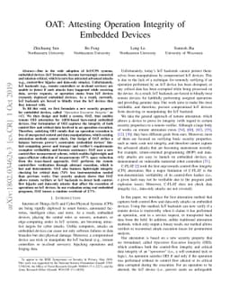 OAT: Attesting Operation Integrity of Embedded Devices