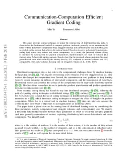 Communication-Computation Efficient Gradient Coding