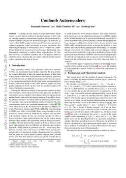 Coulomb Autoencoders