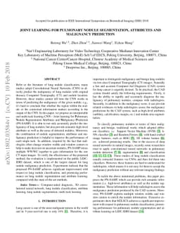 Joint Learning for Pulmonary Nodule Segmentation, Attributes and
  Malignancy Prediction