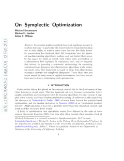 On Symplectic Optimization