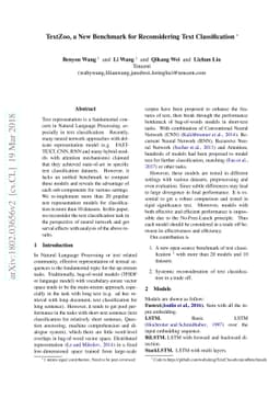 TextZoo, a New Benchmark for Reconsidering Text Classification