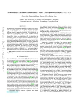 FD-MobileNet: Improved MobileNet with a Fast Downsampling Strategy