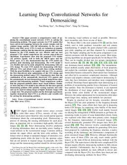 Learning Deep Convolutional Networks for Demosaicing