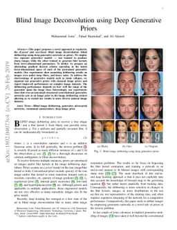 Blind Image Deconvolution using Deep Generative Priors