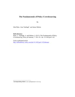 The Fundamentals of Policy Crowdsourcing