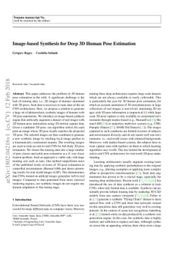 Image-based Synthesis for Deep 3D Human Pose Estimation