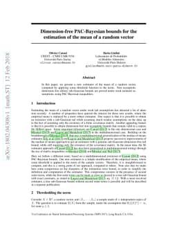Dimension-free PAC-Bayesian bounds for the estimation of the mean of a
  random vector
