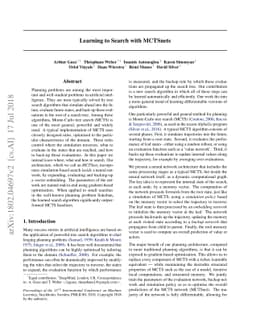 Learning to Search with MCTSnets